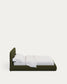 Letto sfoderabile Martina in montone sintetico verde scuro per materasso da 160 x 200 cm FSC Mix Credit