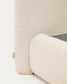 Letto sfoderabile Martina in tessuto bouclé écru per materasso da 160 x 200 cm