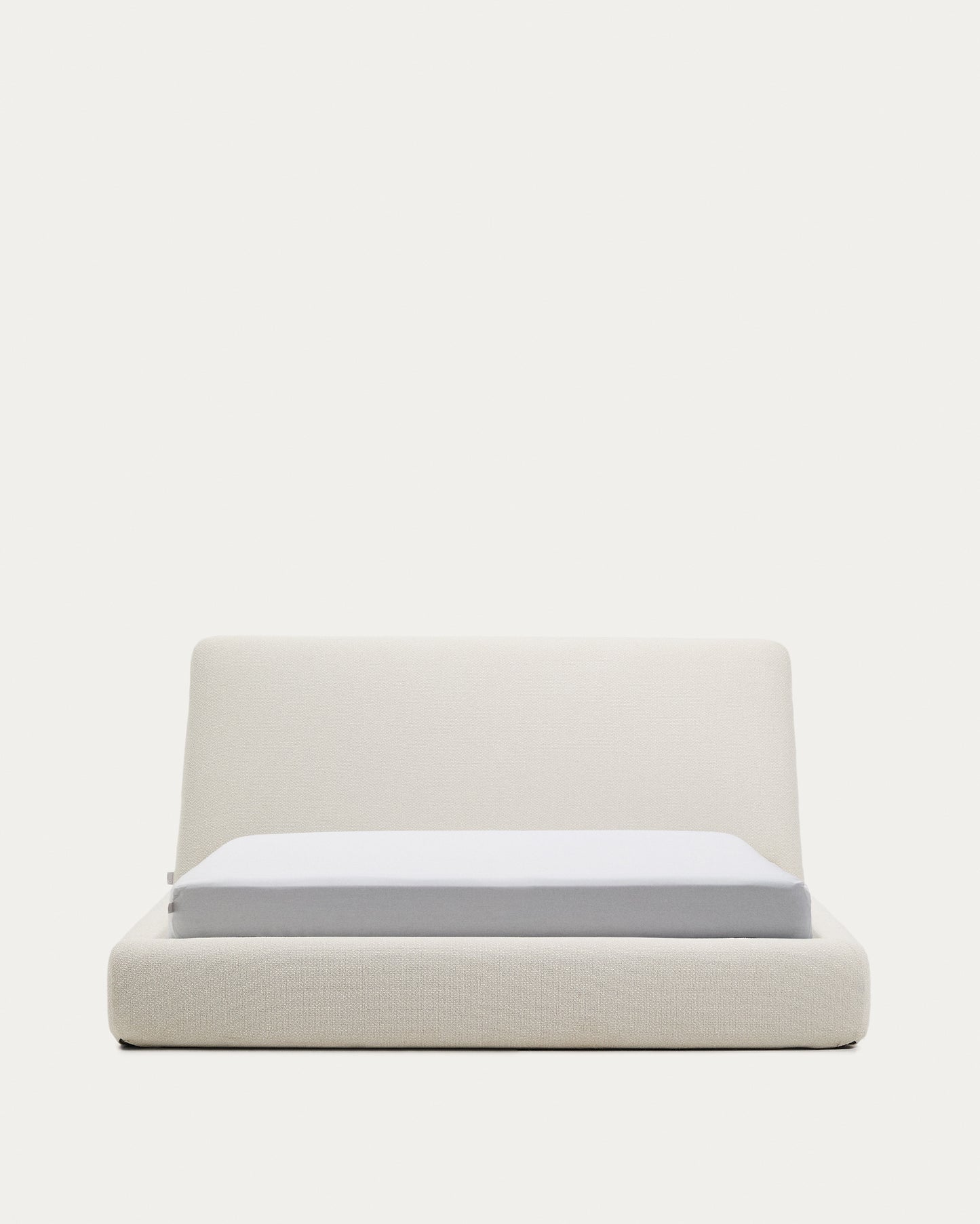 Letto sfoderabile Martina in ciniglia écru per materassi 160 x 200 cm