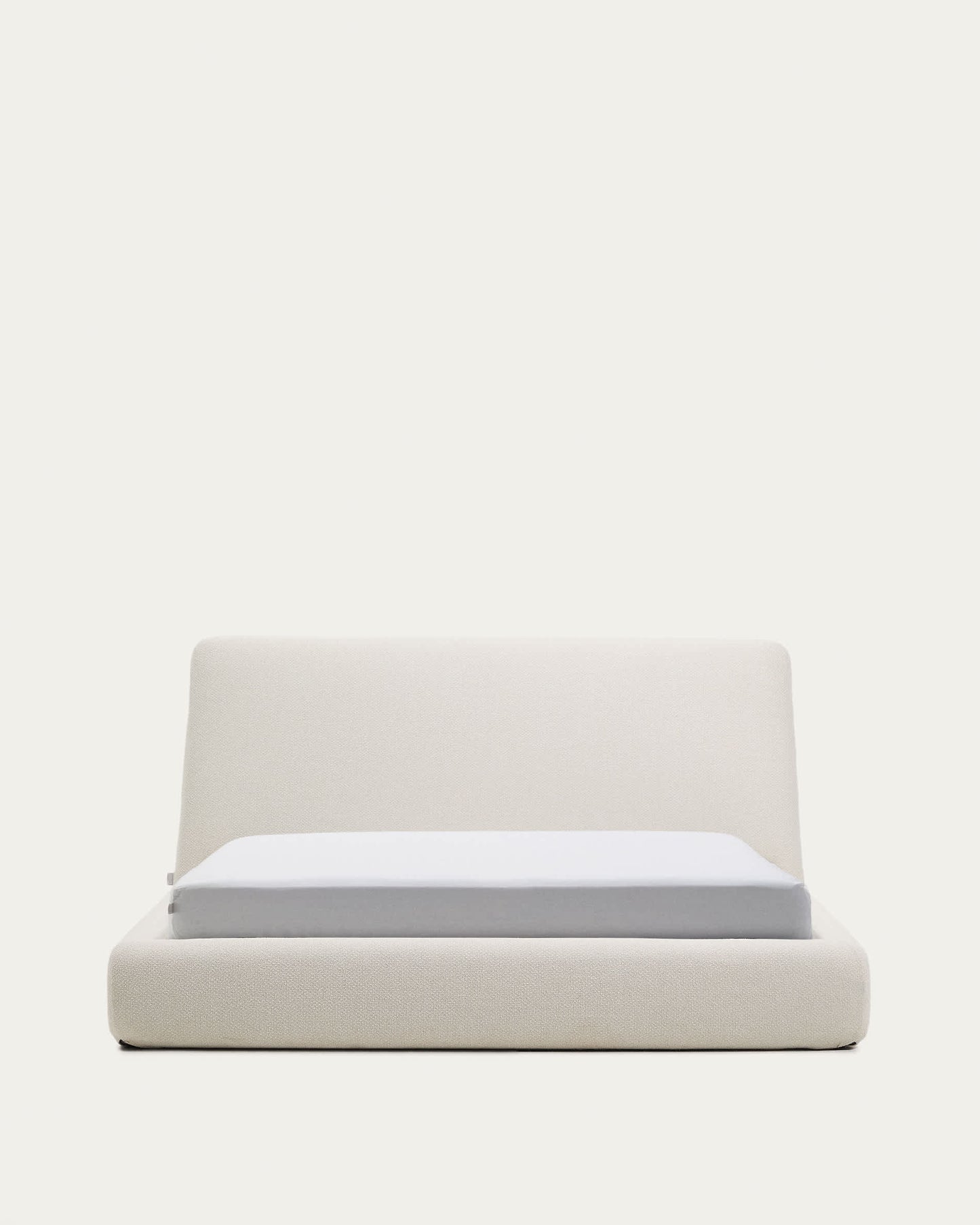 Letto sfoderabile Martina in ciniglia écru per materassi 160 x 200 cm