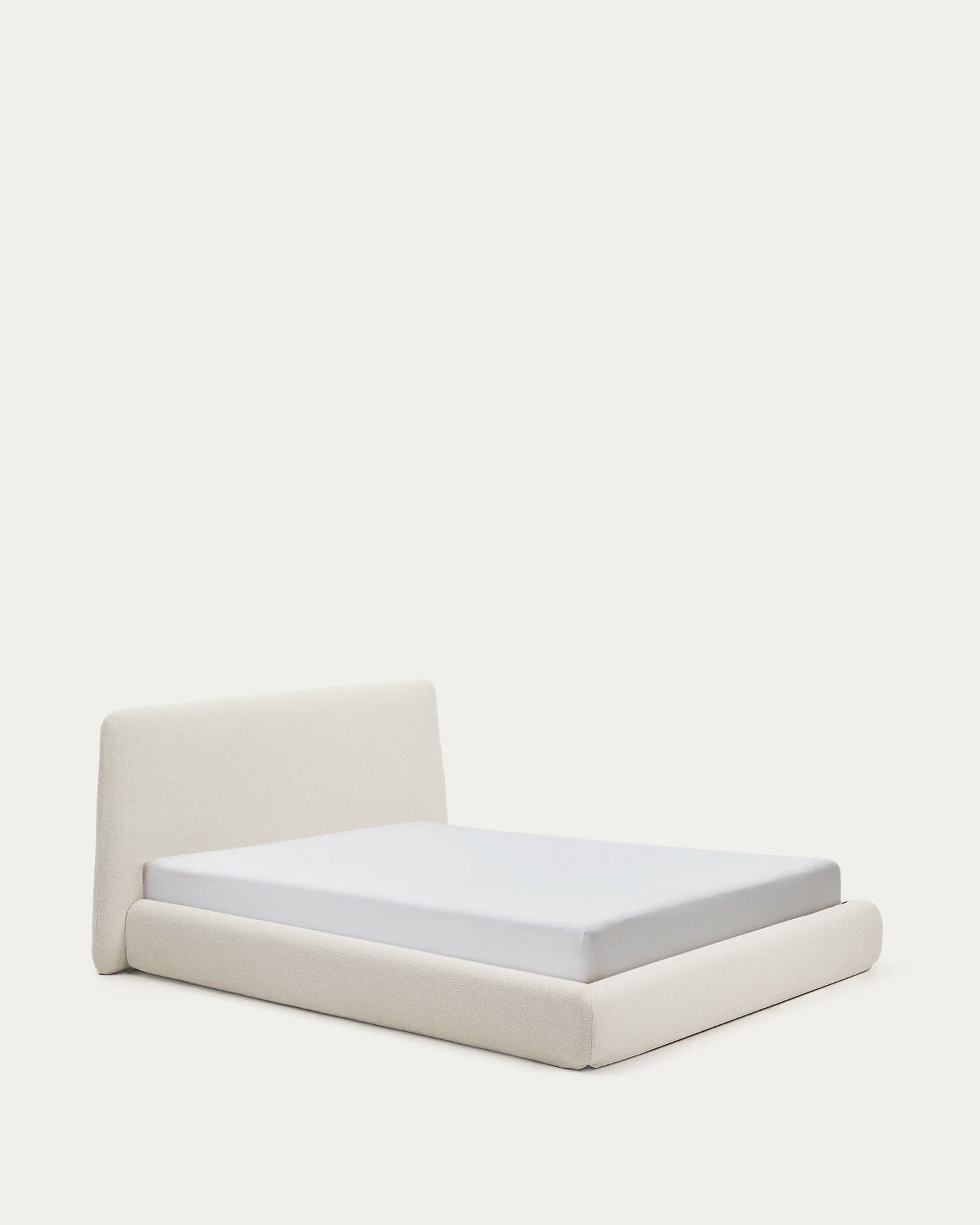 Letto sfoderabile Martina in ciniglia écru per materassi 160 x 200 cm