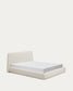 Letto sfoderabile Martina in ciniglia écru per materassi 160 x 200 cm