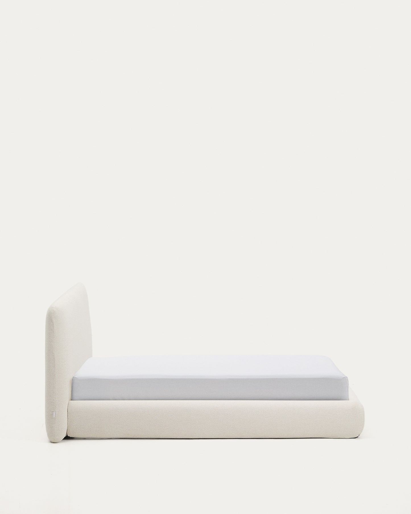 Letto sfoderabile Martina in ciniglia écru per materassi 160 x 200 cm
