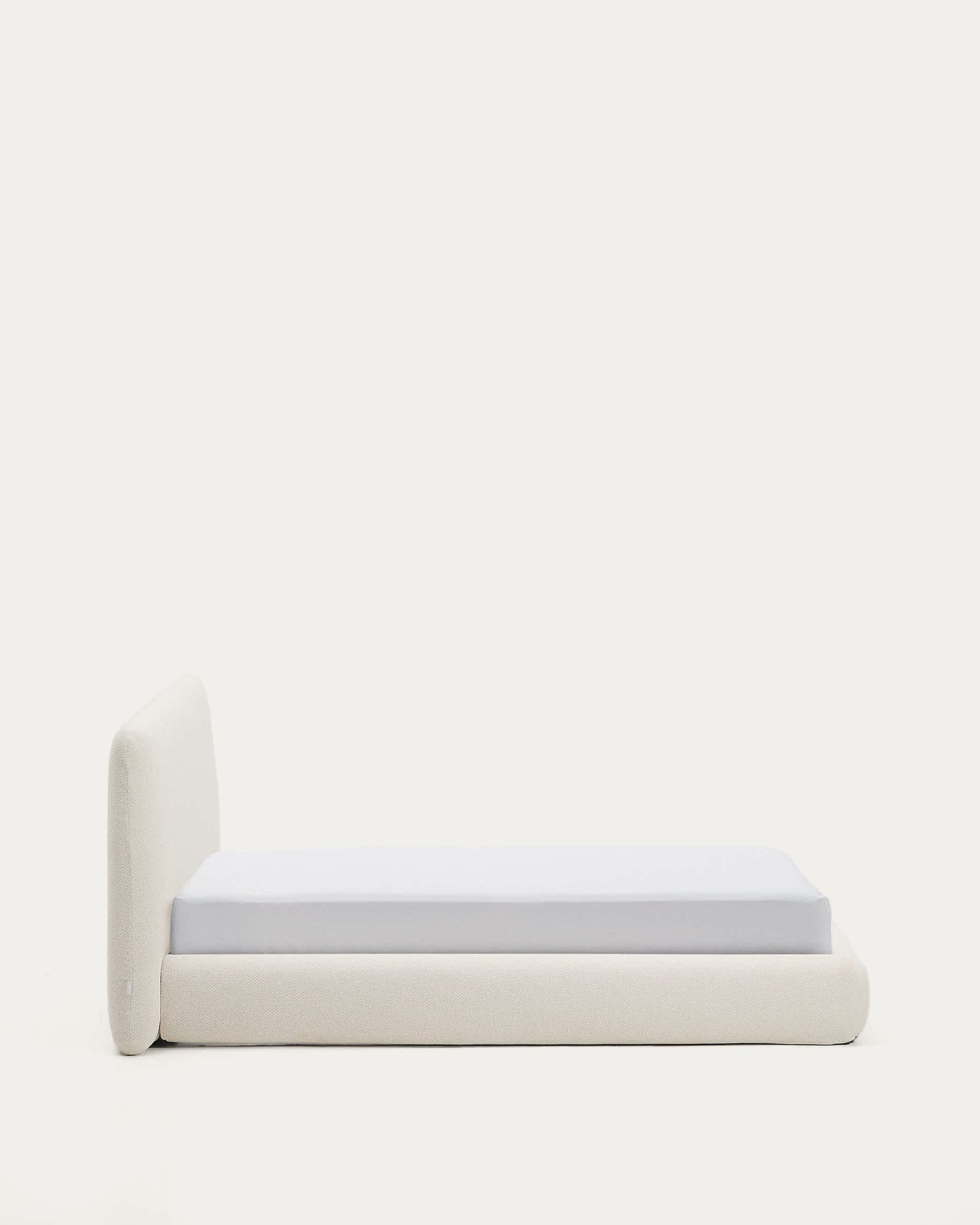 Letto sfoderabile Martina in ciniglia écru per materassi 160 x 200 cm