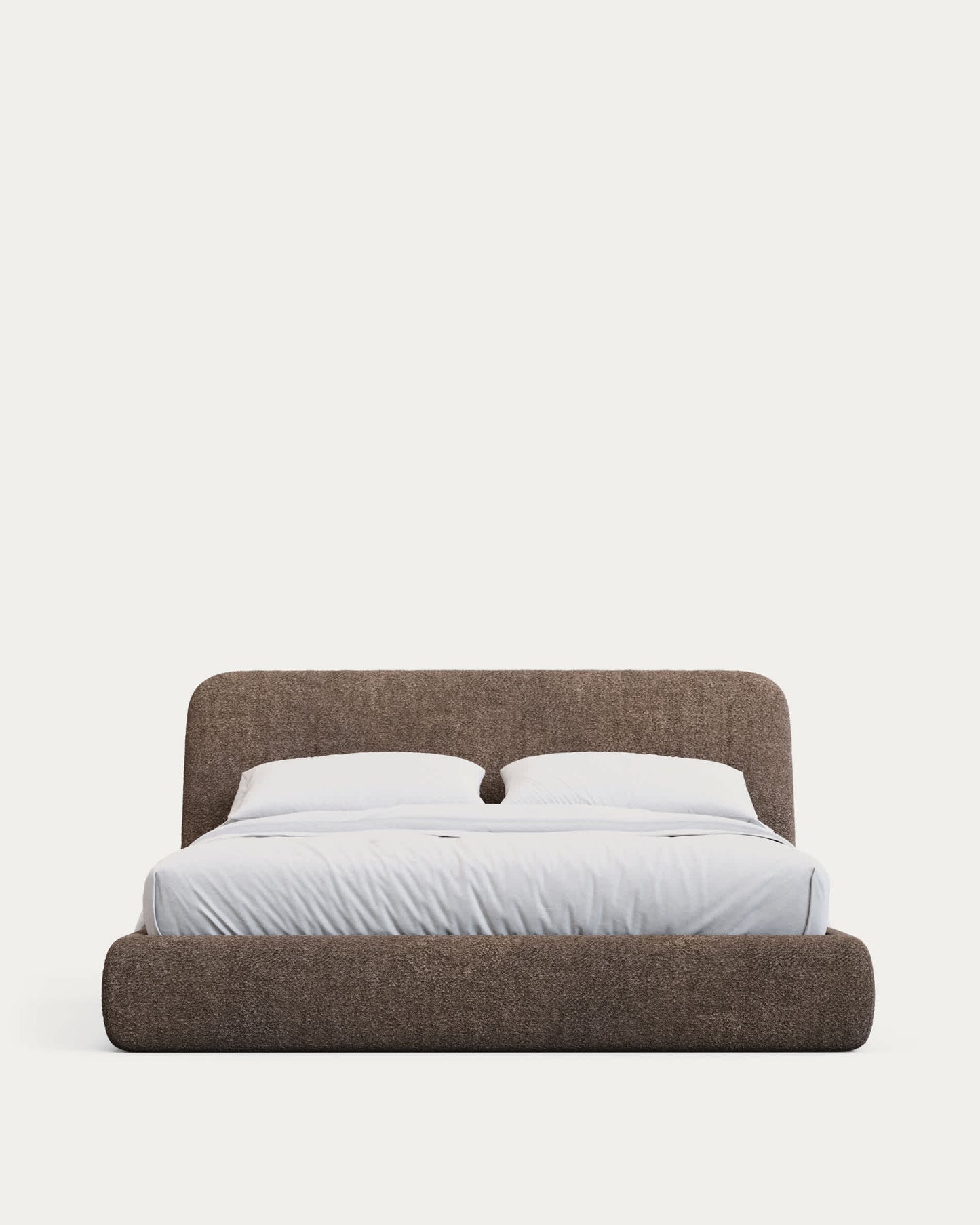 Letto sfoderabile Martina in montone sintetico marrone per materasso da 180 x 200 cm FSC Mix Credit