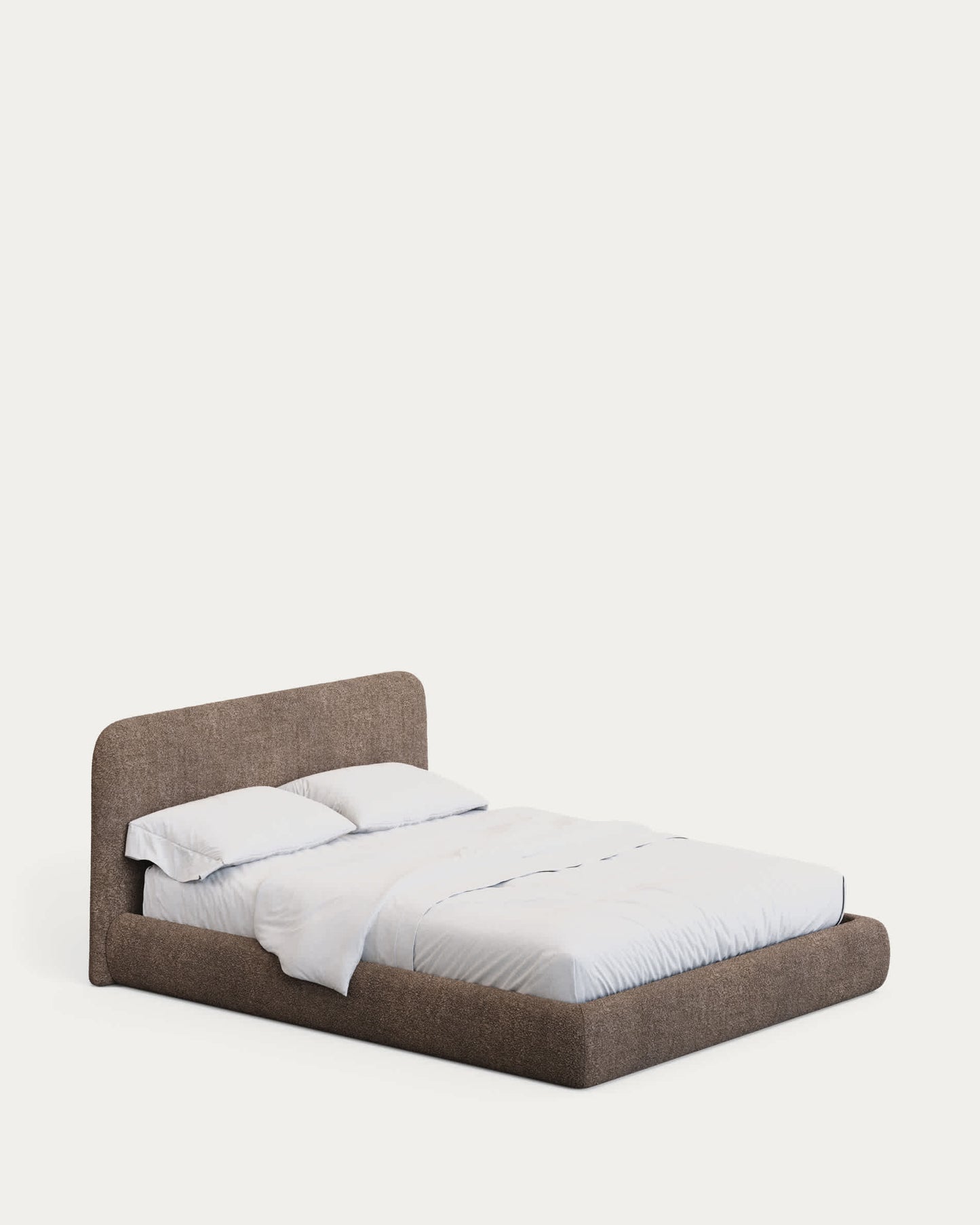 Letto sfoderabile Martina in montone sintetico marrone per materasso da 180 x 200 cm FSC Mix Credit