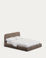 Letto sfoderabile Martina in montone sintetico marrone per materasso da 180 x 200 cm FSC Mix Credit