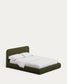 Letto sfoderabile Martina in montone sintetico verde scuro per materasso da 180 x 200 cm FSC Mix Credit