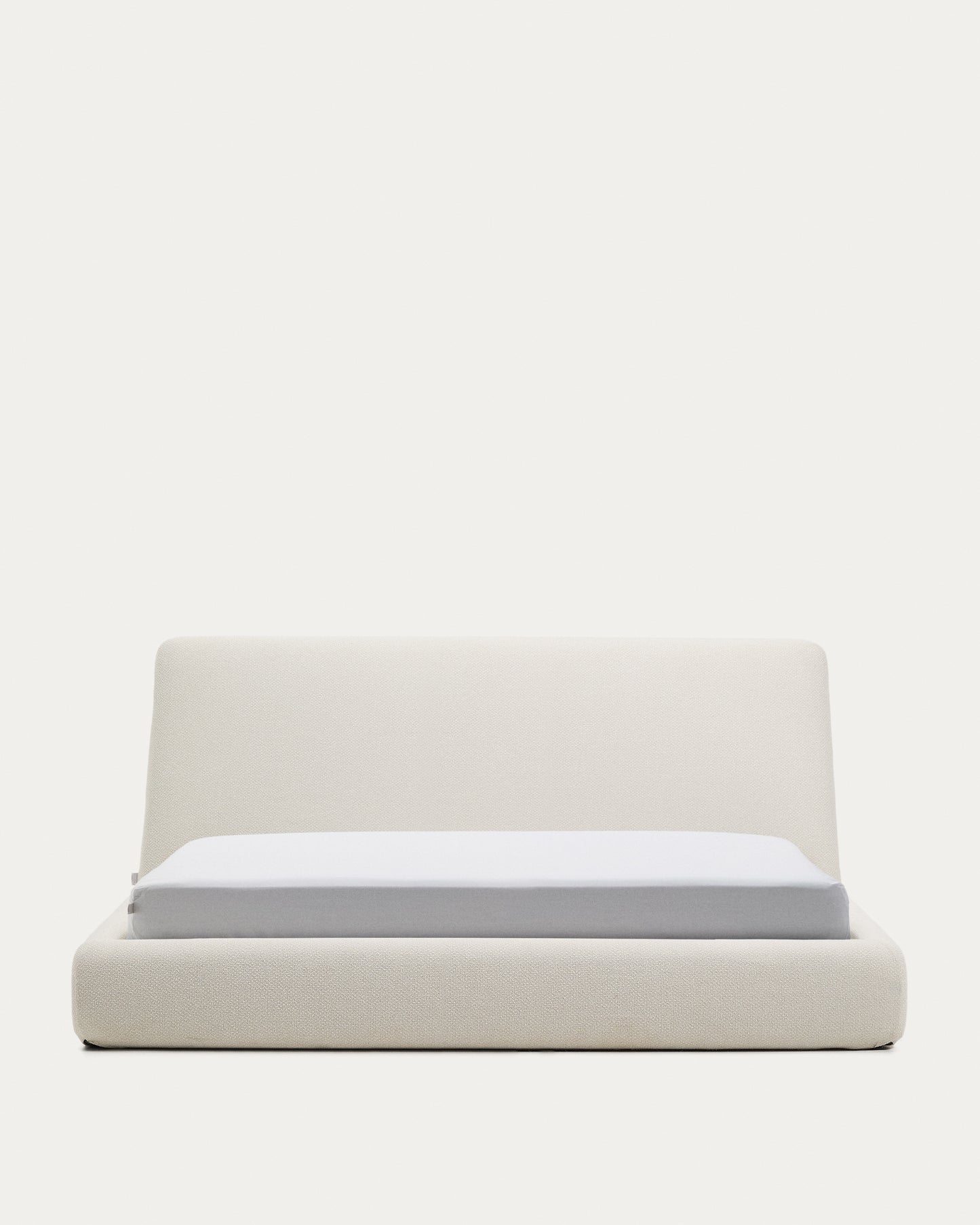 Letto sfoderabile Martina in ciniglia écru per materassi 180 x 200 cm