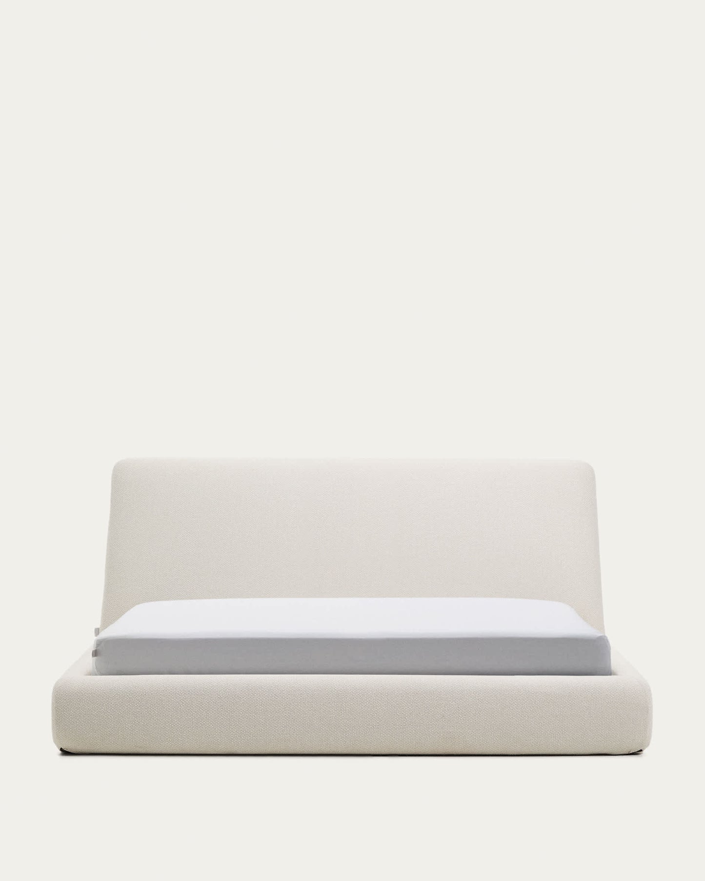 Letto sfoderabile Martina in ciniglia écru per materassi 180 x 200 cm