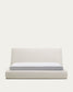 Letto sfoderabile Martina in ciniglia écru per materassi 180 x 200 cm