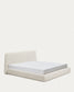 Letto sfoderabile Martina in ciniglia écru per materassi 180 x 200 cm