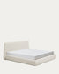Letto sfoderabile Martina in ciniglia écru per materassi 180 x 200 cm