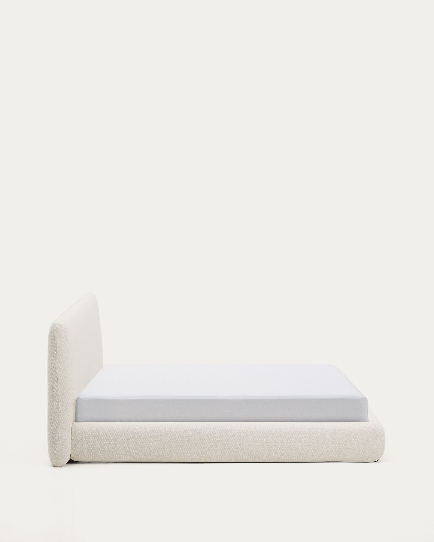 Letto sfoderabile Martina in ciniglia écru per materassi 180 x 200 cm