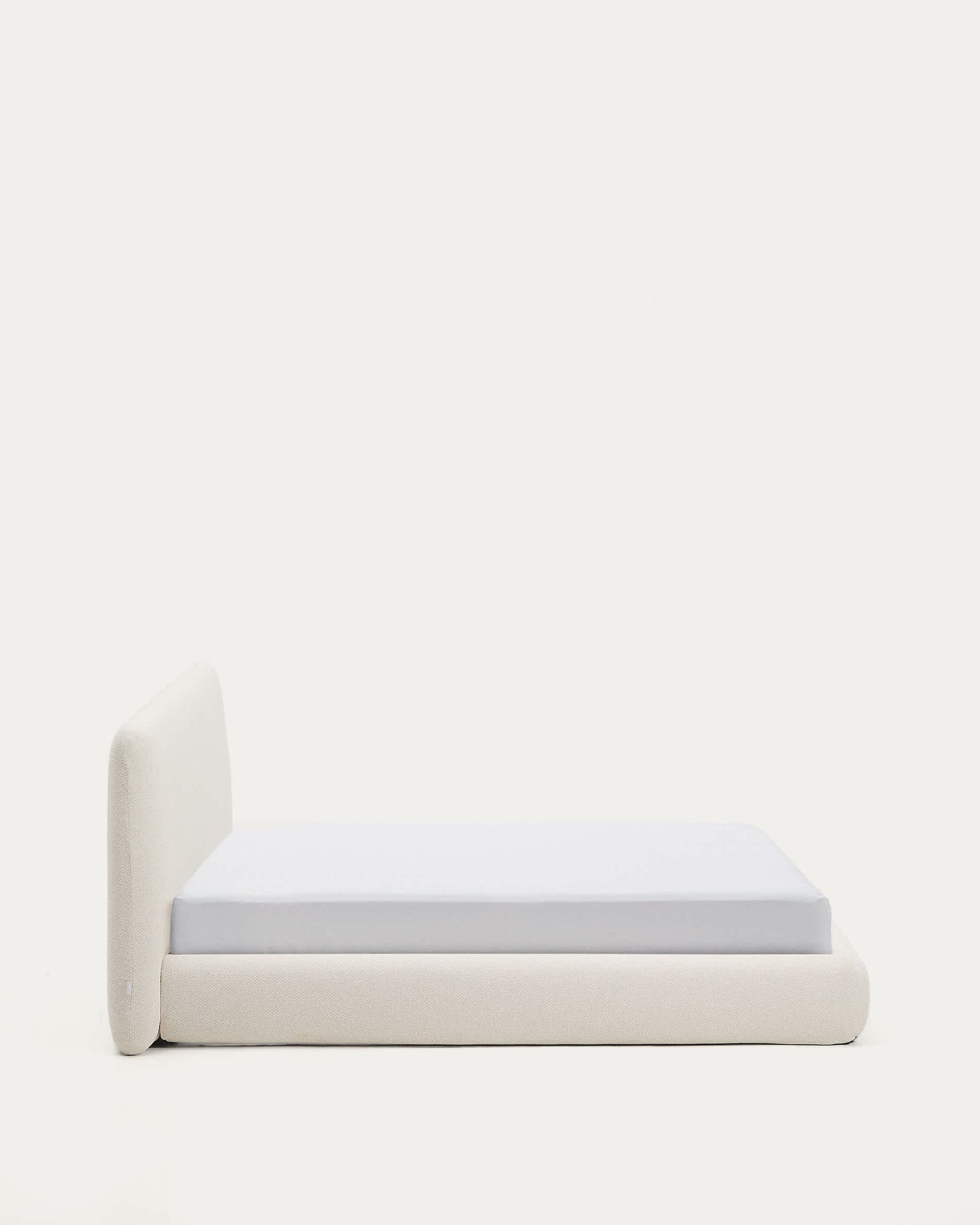 Letto sfoderabile Martina in ciniglia écru per materassi 180 x 200 cm