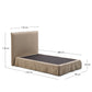 Letto sfoderabile Jaira in lino e cotone taupe per materasso da 90 x 200 cm