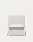 Letto sfoderabile Jaira in ciniglia bianca per materasso da 90x200cm FSC Mix Credit