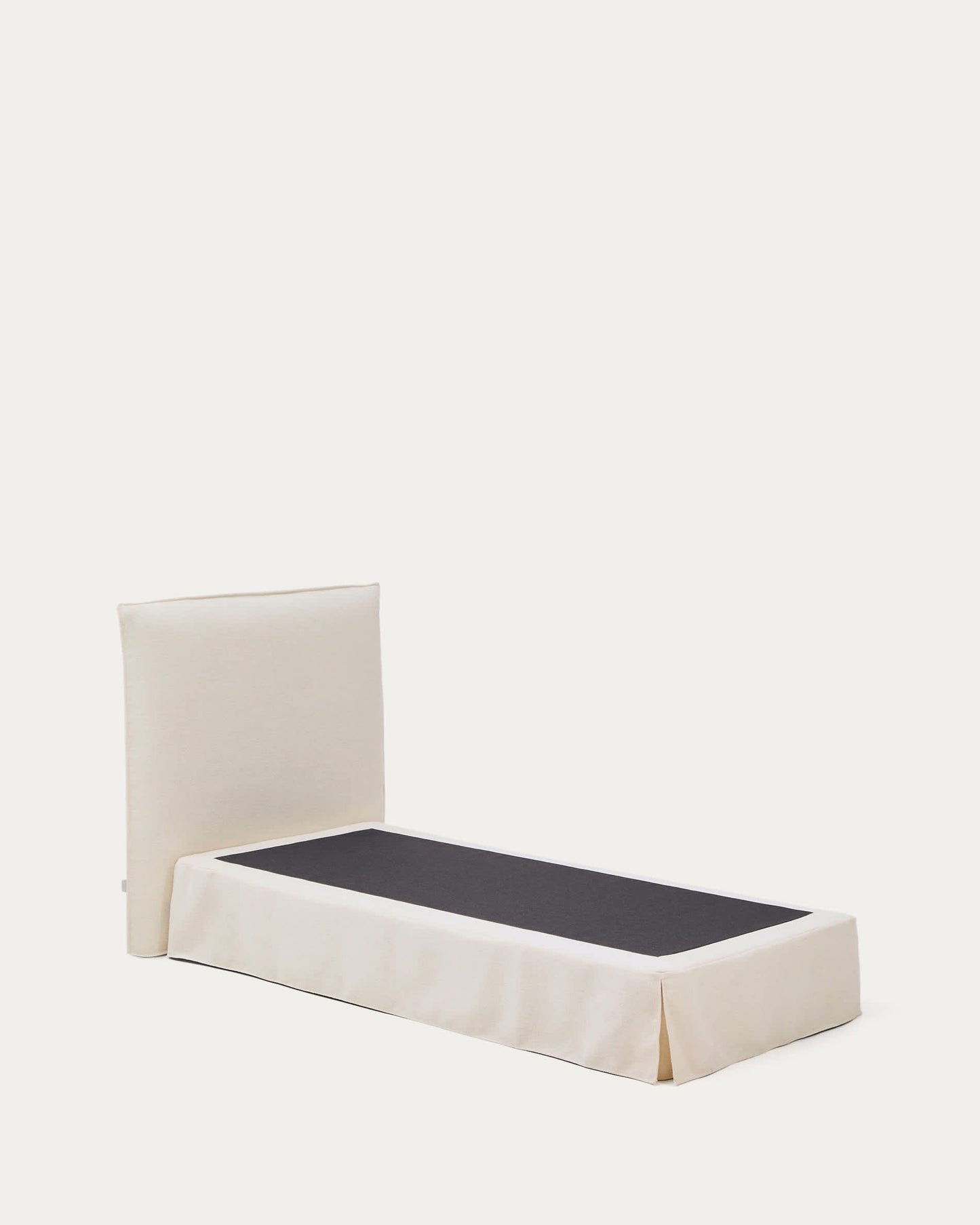 Letto sfoderabile Jaira in ciniglia bianca per materasso da 90x200cm FSC Mix Credit