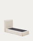 Letto sfoderabile Jaira in ciniglia bianca per materasso da 90x200cm FSC Mix Credit