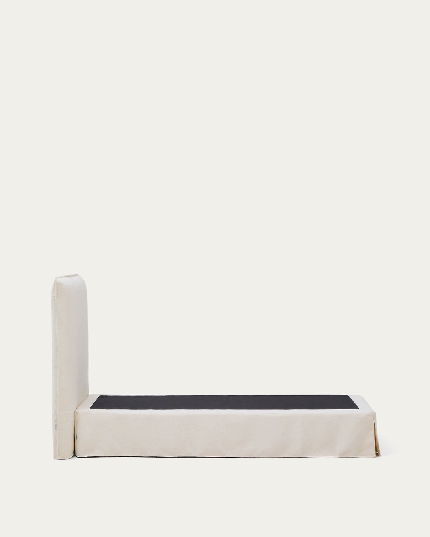 Letto sfoderabile Jaira in ciniglia bianca per materasso da 90x200cm FSC Mix Credit