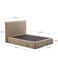 Letto sfoderabile Jaira in lino e cotone topo per materasso da 150 x 190 cm FSC Mix Credit
