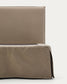 Letto sfoderabile Jaira in lino e cotone topo per materasso da 150 x 190 cm FSC Mix Credit