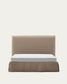 Letto sfoderabile Jaira in lino e cotone topo per materasso da 150 x 190 cm FSC Mix Credit