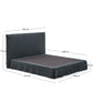 Letto sfoderabile Jaira in lino e cotone grigio antracite per materasso da 160 x 200 cm FSC Mix Credit