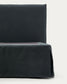 Letto sfoderabile Jaira in lino e cotone grigio antracite per materasso da 160 x 200 cm FSC Mix Credit