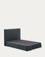 Letto sfoderabile Jaira in lino e cotone grigio antracite per materasso da 160 x 200 cm FSC Mix Credit