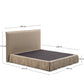 Letto sfoderabile Jaira in lino e cotone topo per materasso da 160 x 200 cm FSC Mix Credit