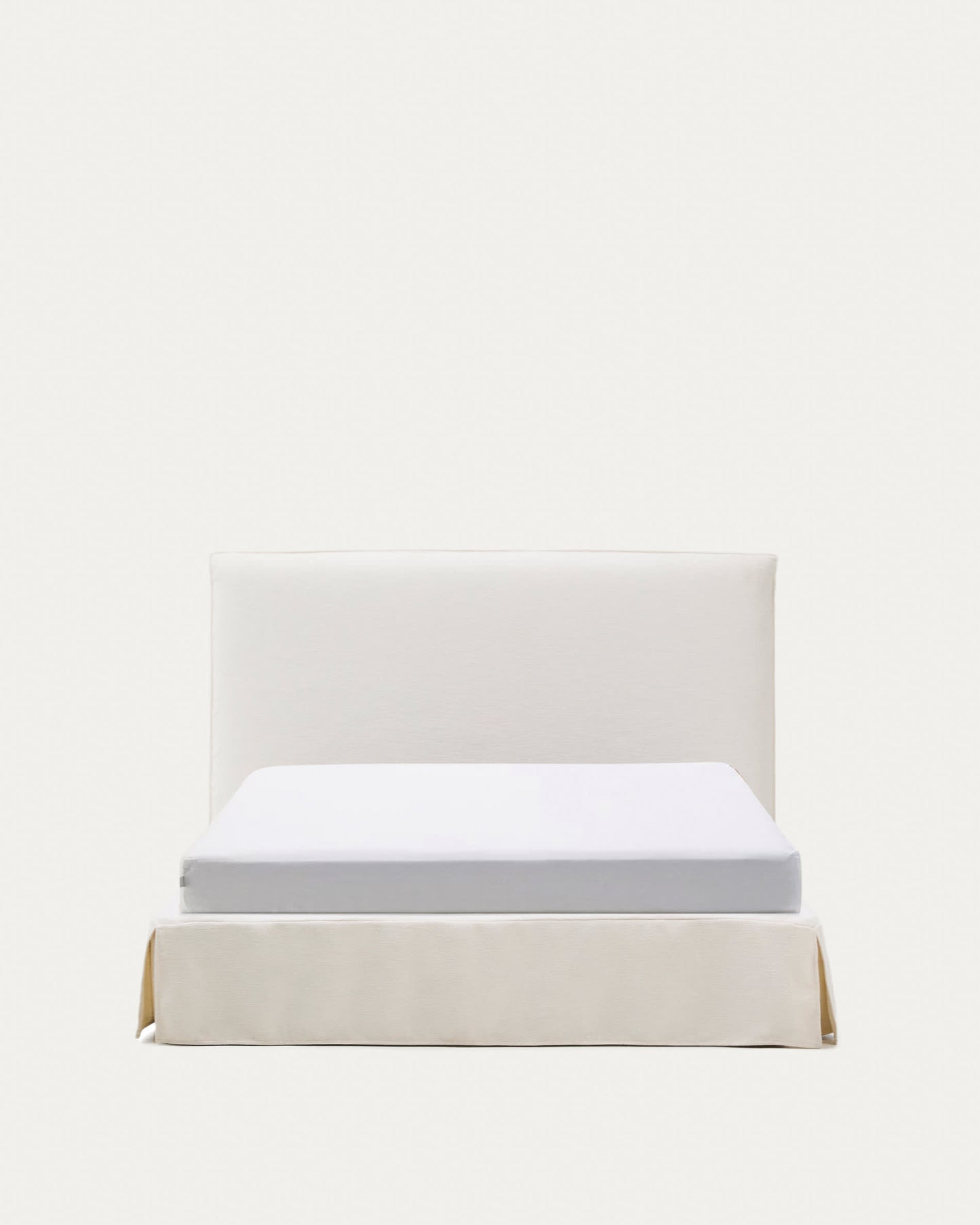 Letto sfoderabile Jaira in ciniglia bianca per materasso da 160x200cm FSC Mix Credit