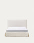 Letto sfoderabile Jaira in ciniglia bianca per materasso da 160x200cm FSC Mix Credit