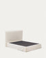 Letto sfoderabile Jaira in ciniglia bianca per materasso da 160x200cm FSC Mix Credit