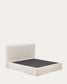 Letto sfoderabile Jaira in ciniglia bianca per materasso da 180x200 cm FSC Mix Credit