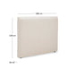 Testiera sfoderabile Jaira in ciniglia bianca per letto fino a 160 cm FSC Mix Credit