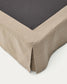 Base sfoderabile Jaira in lino e cotone topo per materasso da 90 x 200 cm