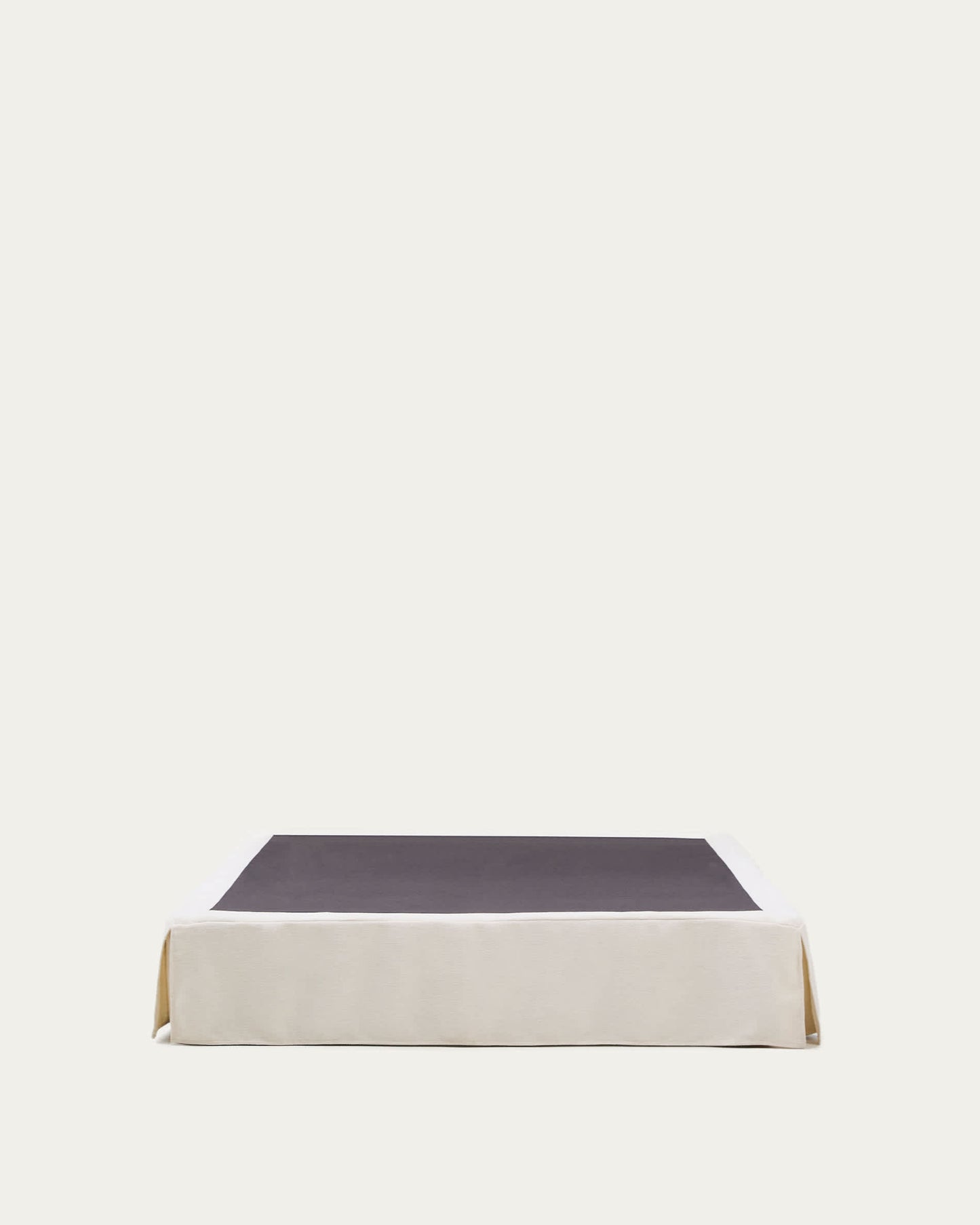 Base sfoderabile Jaira in ciniglia bianca per materasso da 150 x 190 cm