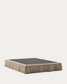 Base sfoderabile Jaira in lino e cotone topo per materasso da 180 x 200 cm