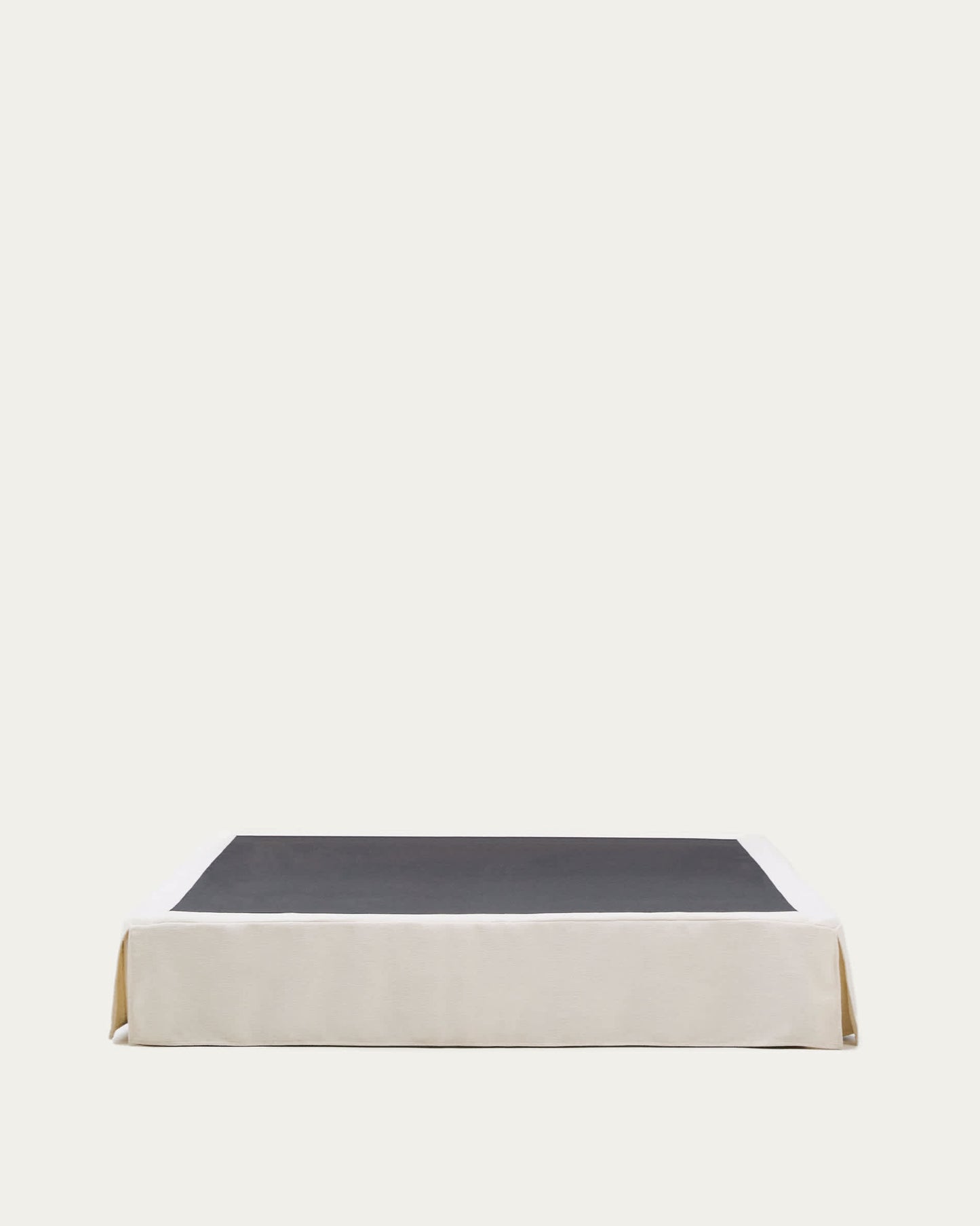 Base sfoderabile Jaira in ciniglia bianca per materasso da 180 x 200 cm