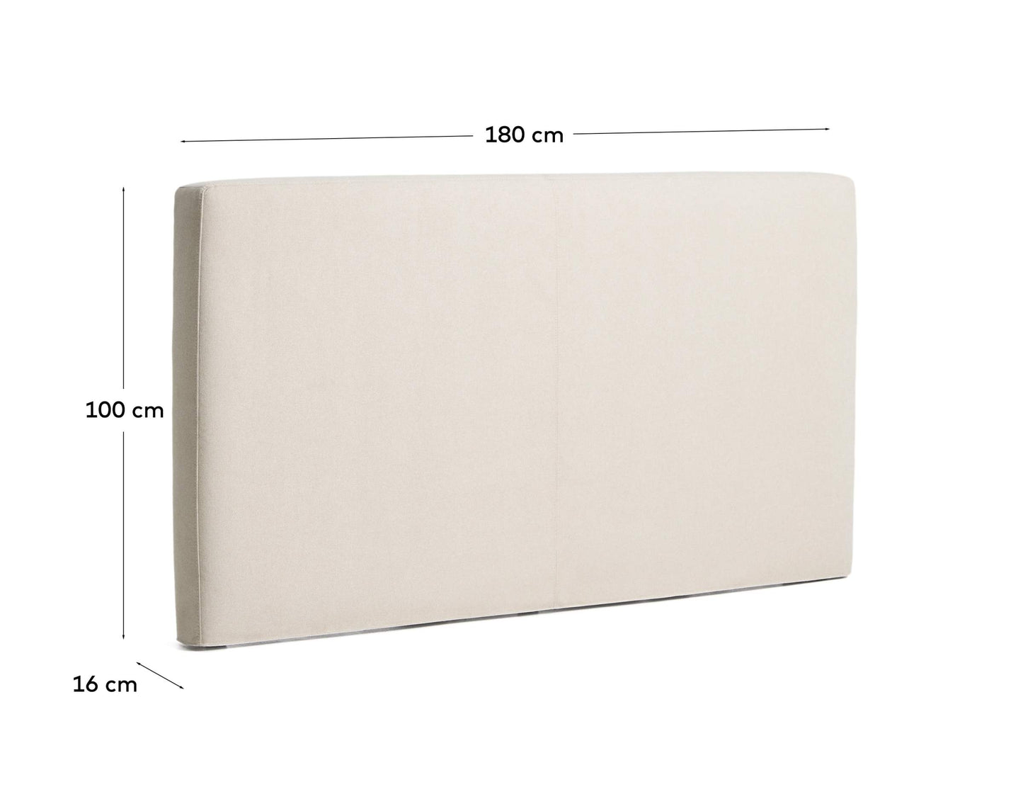 Testiera sfoderabile Blok écru per letto fino a 160 cm