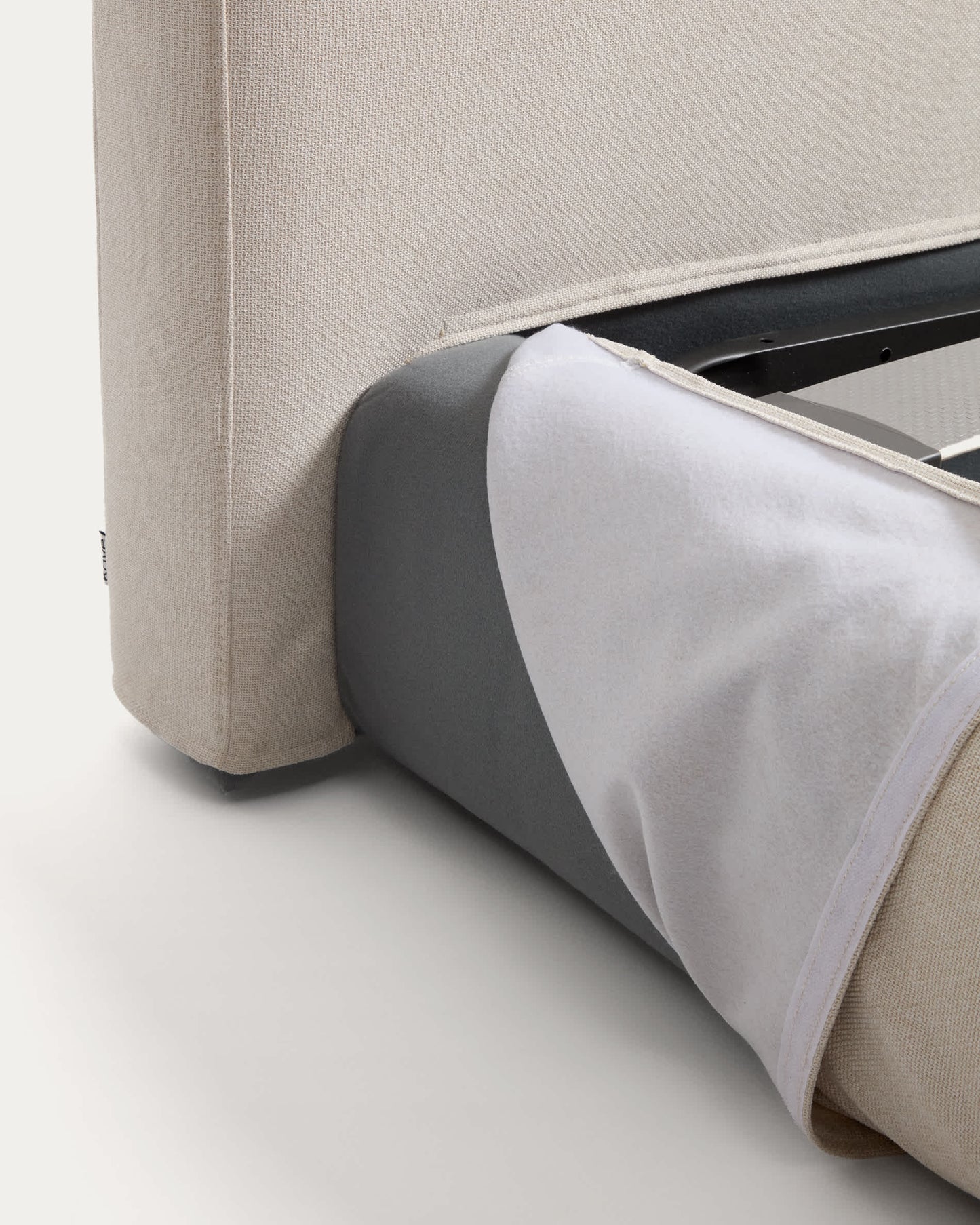 Letto sfoderabile con rete sollevabile Blok écru per materasso da 90 x 200 cm FSC Mix Credit