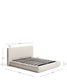 Letto sfoderabile con rete sollevabile Blok écru per materasso da 160 x 200 cm FSC Mix Credit