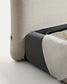 Letto sfoderabile con rete sollevabile Martina in ciniglia écru per materassi 90 x 200 cm