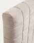 Letto sfoderabile Luiana in ciniglia beige per materasso da 160 x 200 cm