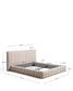 Letto sfoderabile Luiana in ciniglia beige per materasso da 180 x 200 cm