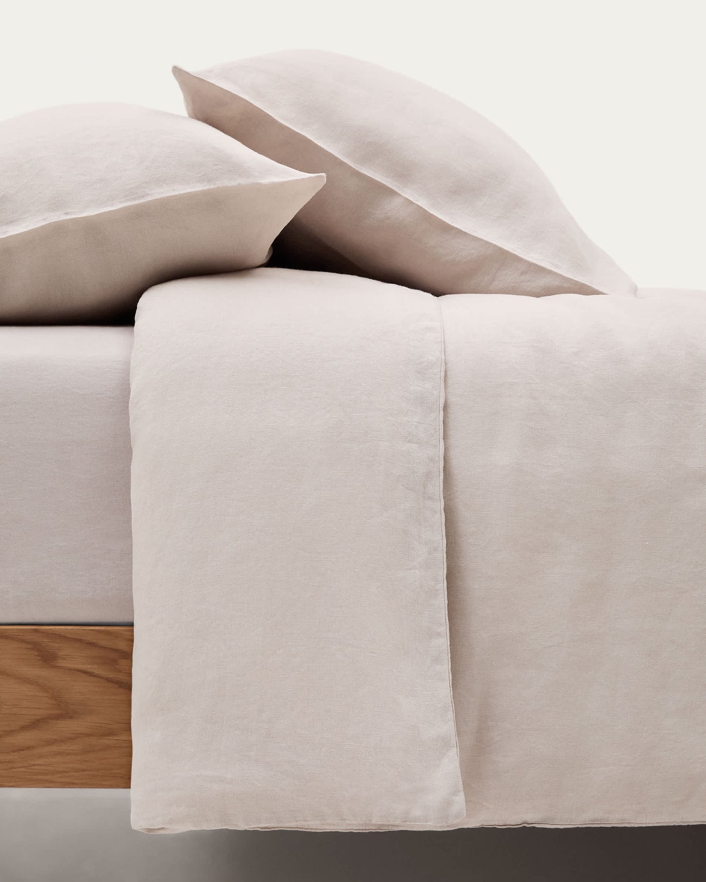 Set Simmel copripiumino e federe di misto lino colore grigio per letto 90 cm