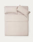 Set Simmel copripiumino e federe di misto lino colore grigio per letto 150 cm