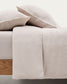 Set Simmel copripiumino e federe di misto lino colore grigio per letto 180 cm