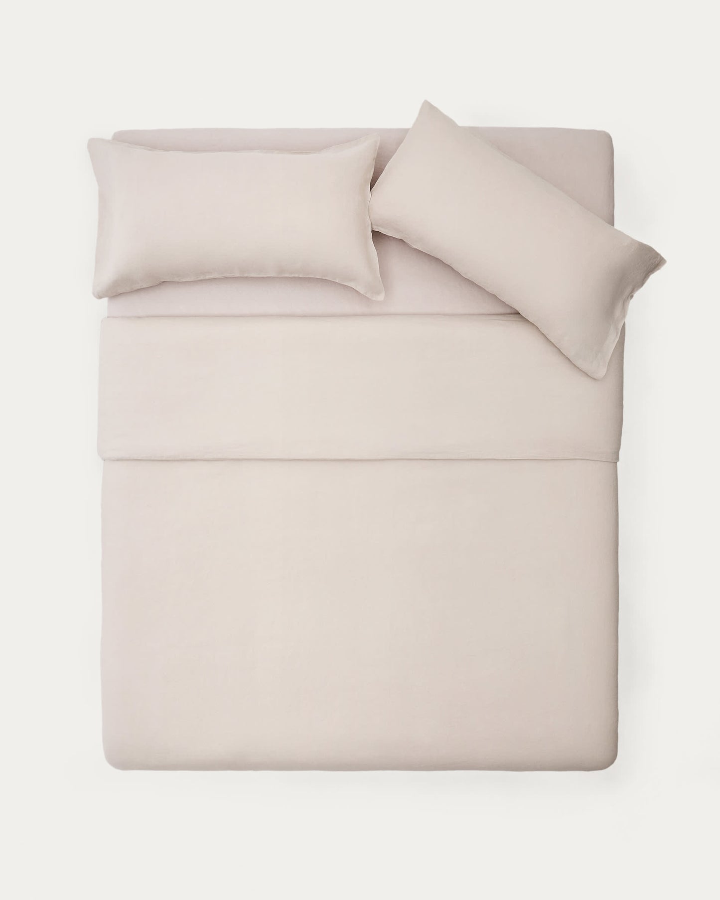 Set Simmel copripiumino e federe di misto lino colore grigio per letto 180 cm